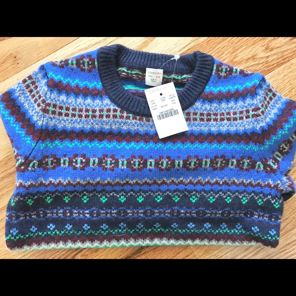 Crewcuts Boys' ombre Fair Isle crewneck sweater